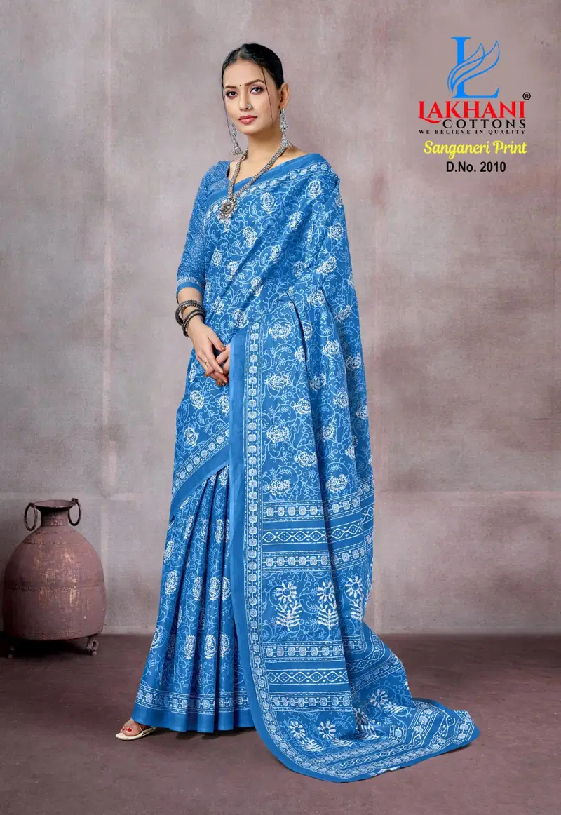 Sanganeri Print Vol 01 By Lakhani Heavy Cotton Printed Saree Bulk Orders In India